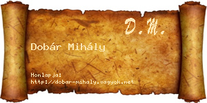 Dobár Mihály névjegykártya