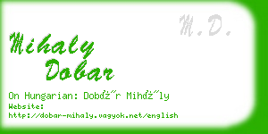 mihaly dobar business card